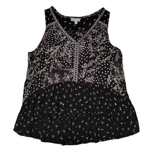 Patrons of Peace Black and White Floral Blouse